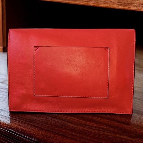 Proenza Schouler Red and Silver Leather Clutch - Picture 2 of 5